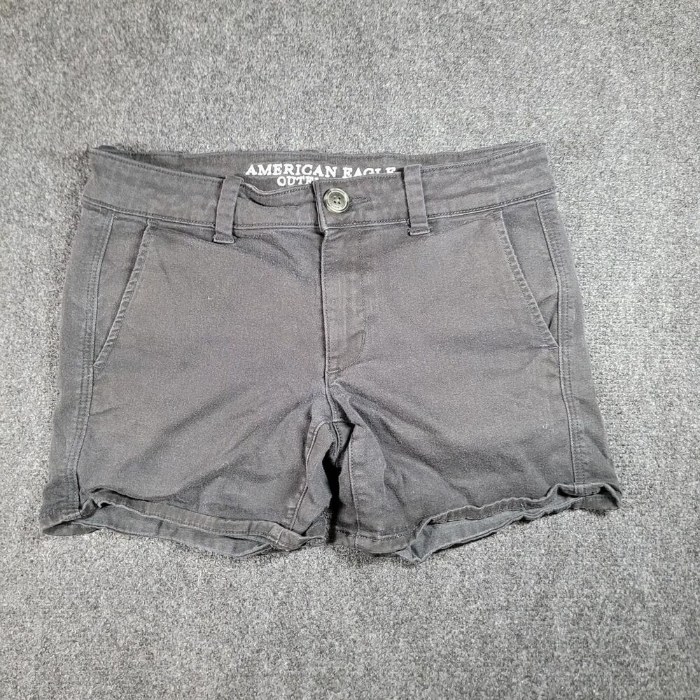 American-eagle Women's Grey and Black Shorts